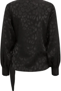 Hot Karmamia Ines Blouse Black Leo Jacquard