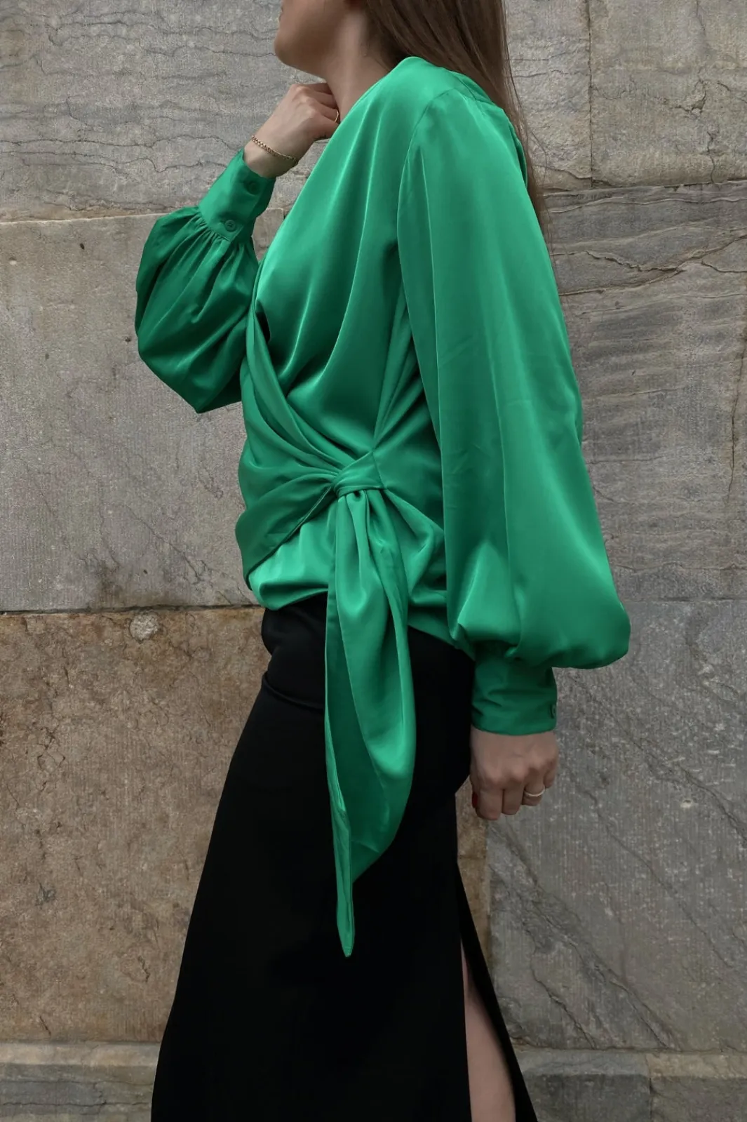 Hot Karmamia Ines Blouse Emerald
