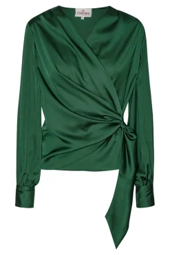 Hot Karmamia Ines Blouse Hunter Green