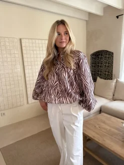 New BYIC Ingeborgic Shirt A23929 Brown Zebra