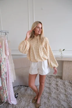 Best BYIC Ingeborgic Shirt A23929 Yellow Flower Print