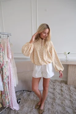 Best BYIC Ingeborgic Shirt A23929 Yellow Flower Print