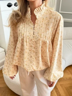 Best BYIC Ingeborgic Shirt A23929 Yellow Flower Print