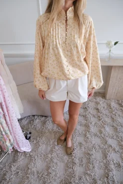 Best BYIC Ingeborgic Shirt A23929 Yellow Flower Print