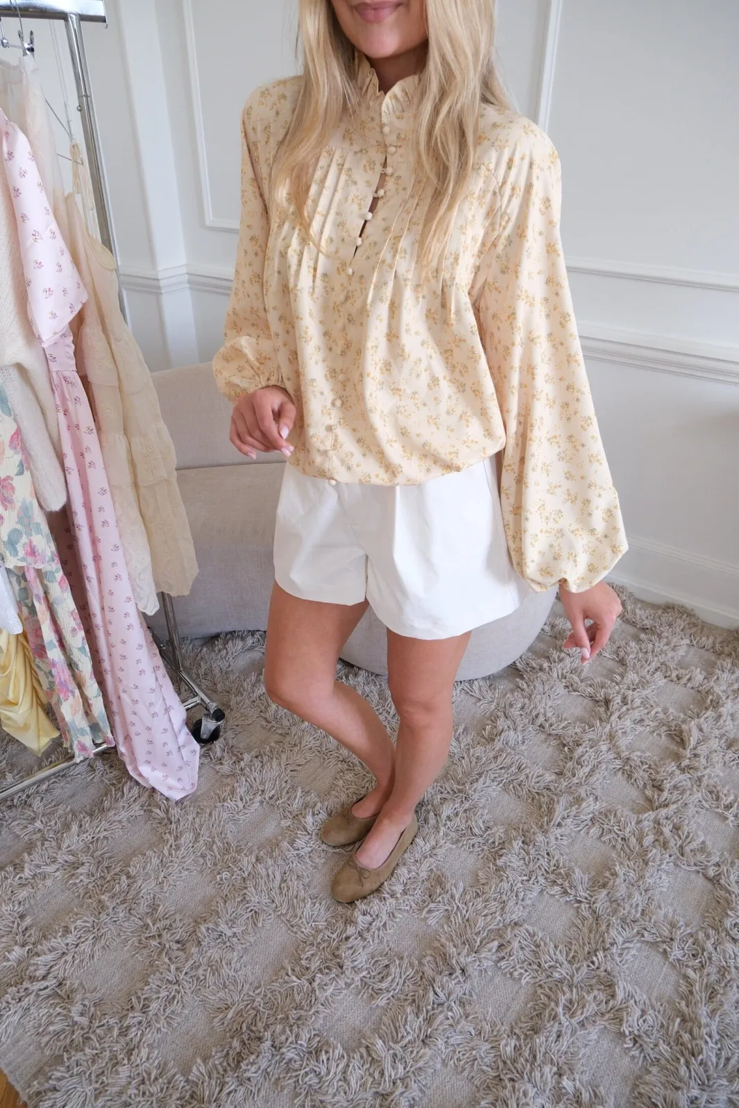 Best BYIC Ingeborgic Shirt A23929 Yellow Flower Print