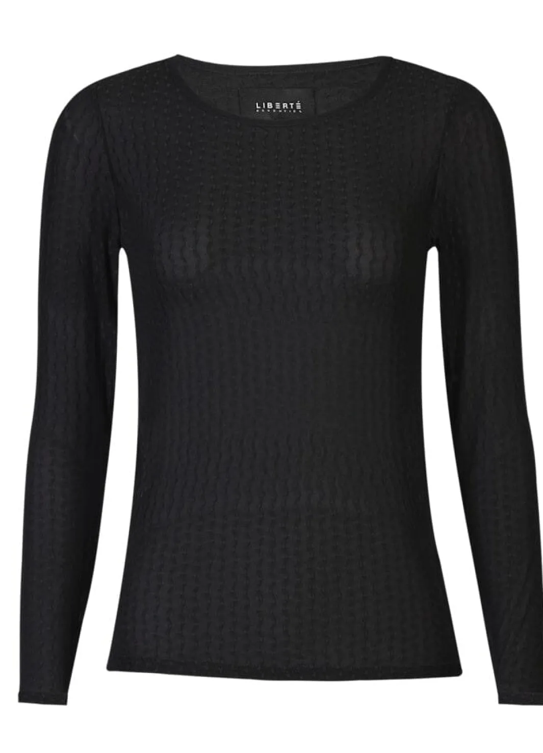 Discount Liberte Isa Ls Lace Blouse 21345 Black Wavy Lines