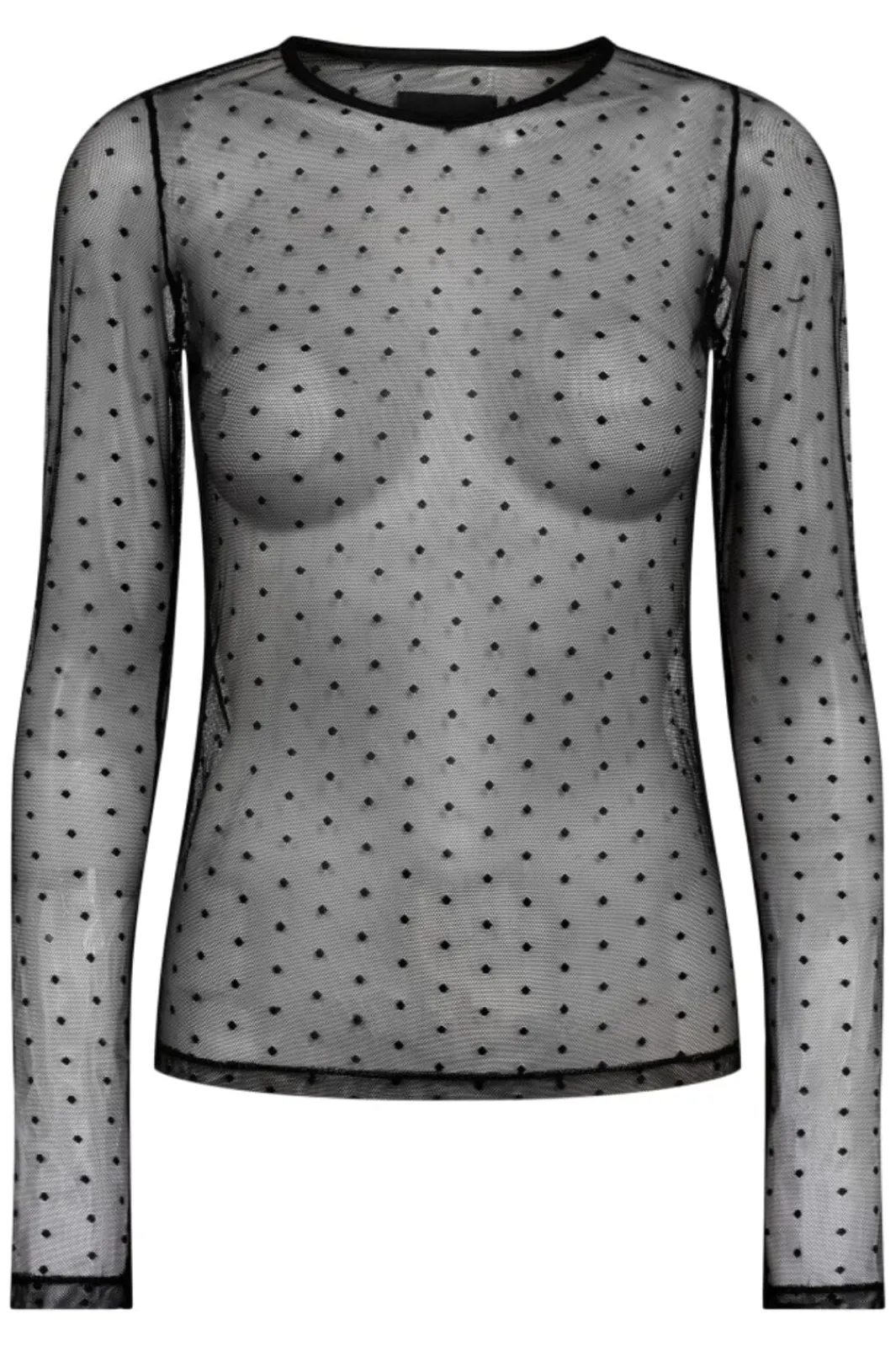 Discount Liberte Isa-Ls-Lace-Blouse Black Dot