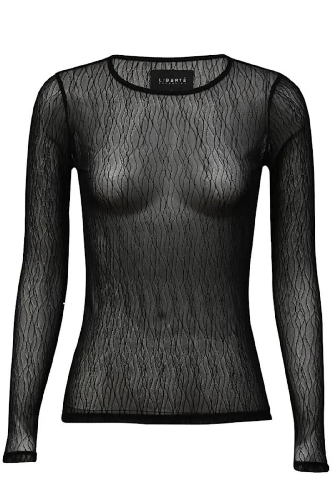 Sale Liberte Isa-Ls-Lace-Blouse 21345 Black Lines