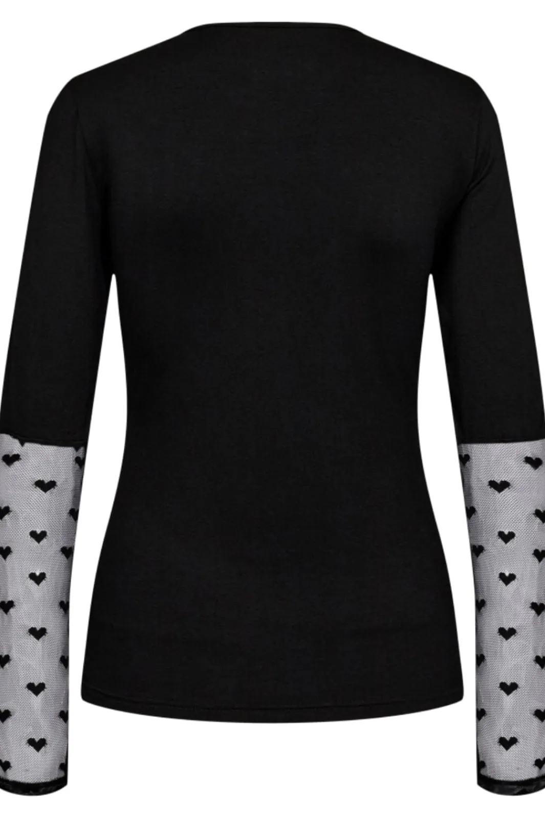 Outlet Liberte Isa-Ls-Lace-Sleeve-Blouse Black Heart