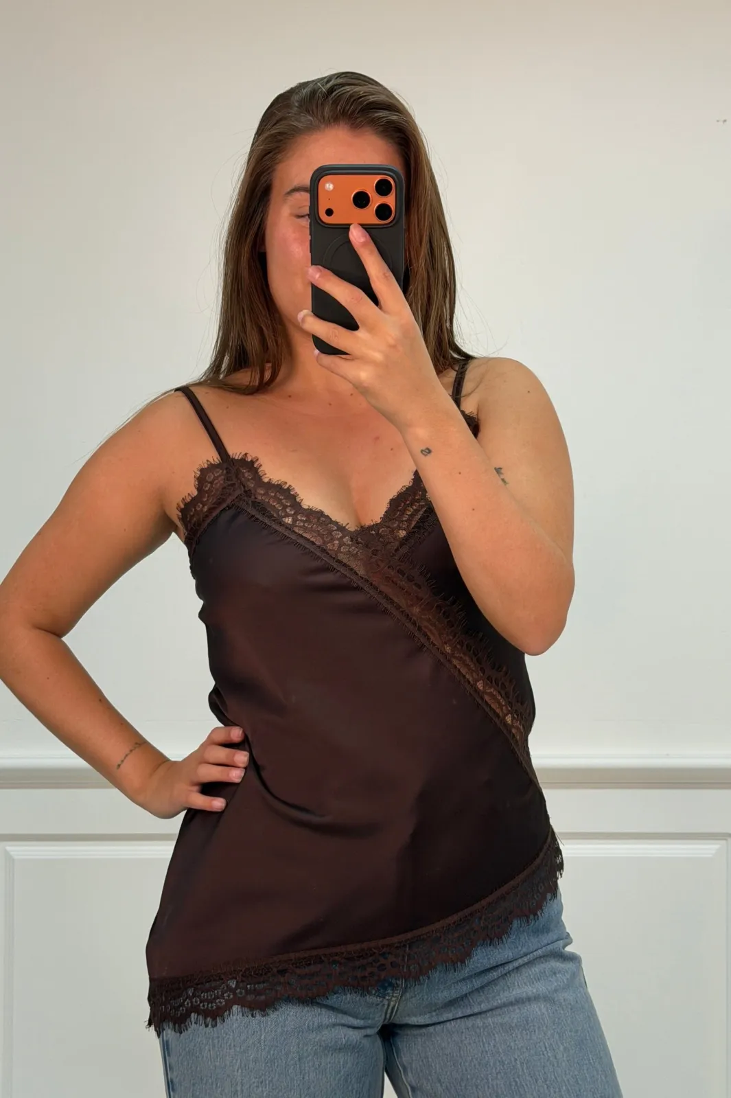 New A-bee Ivanka Top Chocolate