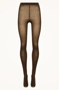 Wolford Jacquard Tights 9952 Umber/black