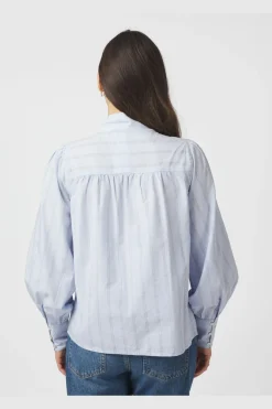 Sale Neo Noir Jaz Bow Stripe Blouse 166718 145
