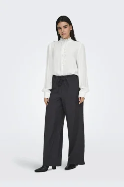 Best JDY amy L/S Frill Shirt 4746806 Cloud Dancer
