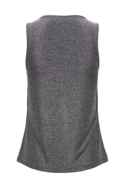 Discount JDY anni S/L O Neck Tank Top Dia 4883288 Black Silver Lurex