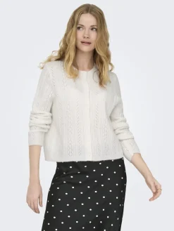 Best JDY april Life L/S O-Neck Cardigan Knt 4989001 Bright White Melange