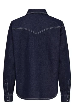 Discount JDY bella Embroidery Shirt 4743674 Dark Blue Denim