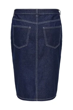 JDY bella Midi Slit Skirt 4743708 Dark Blue Denim