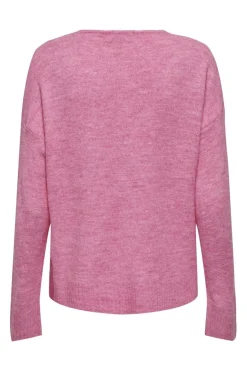 Sale JDY elanora L/S V-Neck Pullo. Knt 4359214 Pink Cosmos Melange
