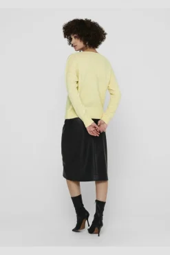 Best JDY elanora L/S V-Neck Pullo. Knt 3638243 Pastel Yellow Melange