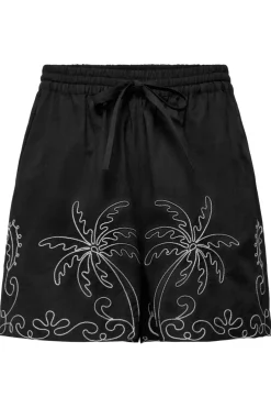 Clearance JDY eliza Embroidery Shorts 4941936 Black Palm Embroidery