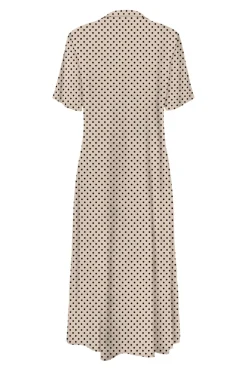 JDY everly S/S Midi Dress 4997890 Tapioca Black Dots