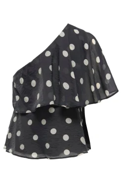 Hot JDY fay Life One-Shoulder Top 5083205 Black Pristine Dot