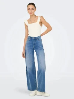 Hot JDY felina-Fina Wide Med Blue 4735461 Medium Blue Denim