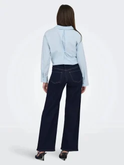 Hot JDY felina-Fina Wide Rinse Jnsdnm 4840357 Dark Blue Denim Rinse Blue Denim
