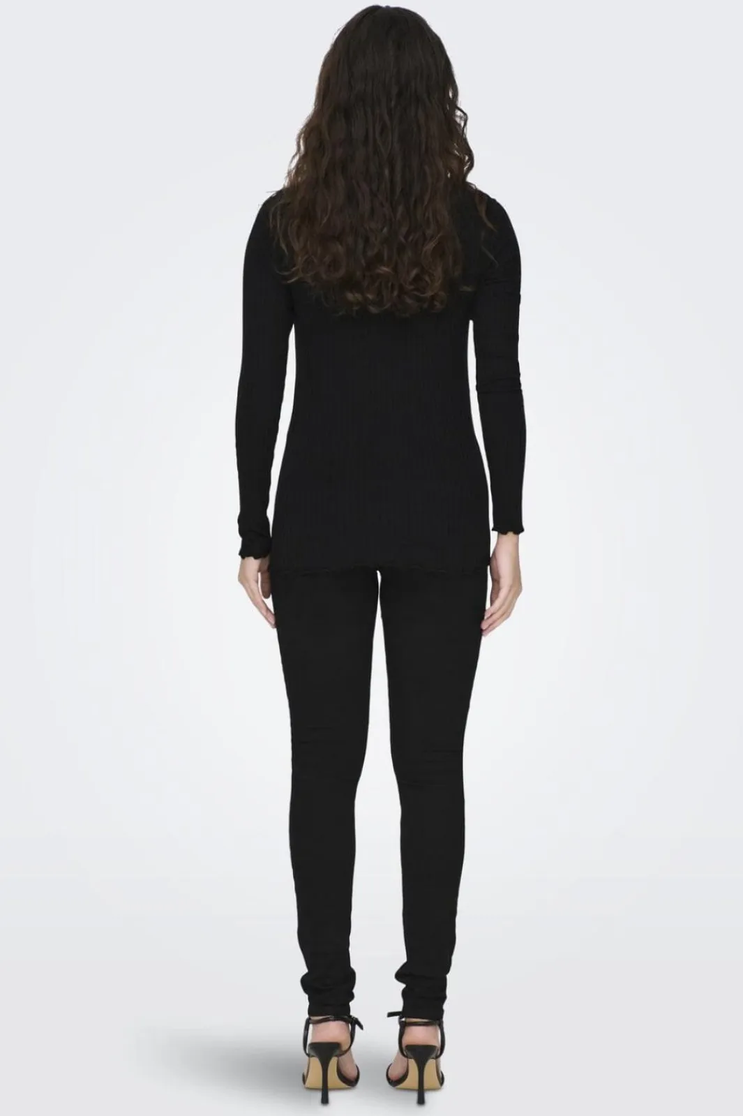Discount JDY fransiska Life L/S Hi-Nck Top Jr 3600771 Black