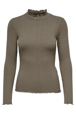 New JDY fransiska Life L/S Hi-Nck Top Jr 4048249 Walnut
