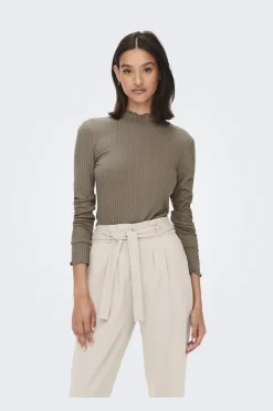 New JDY fransiska Life L/S Hi-Nck Top Jr 4048249 Walnut