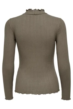 New JDY fransiska Life L/S Hi-Nck Top Jr 4048249 Walnut