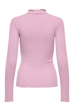 Clearance JDY fransiska Life L/S Hi-Nck Top Jr 4957326 Pink Lady