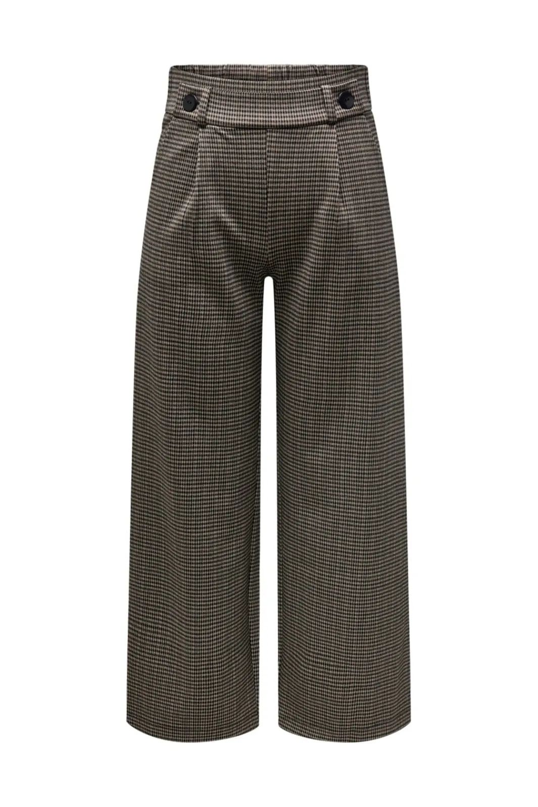 New JDY geggo Mia Long Check Pant 3750952 Cobblestone Mini Check