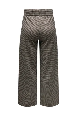 New JDY geggo Mia Long Check Pant 3750952 Cobblestone Mini Check