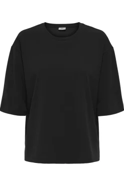 New JDY geggo Ss O Neck Loose Top 4901911 Black