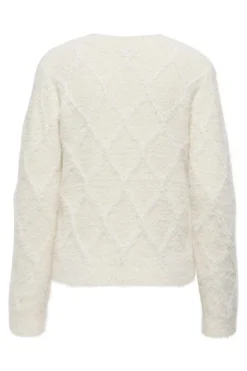 Online JDY jayla L/S O-Neck Cardigan Knt 4878180 Ecru