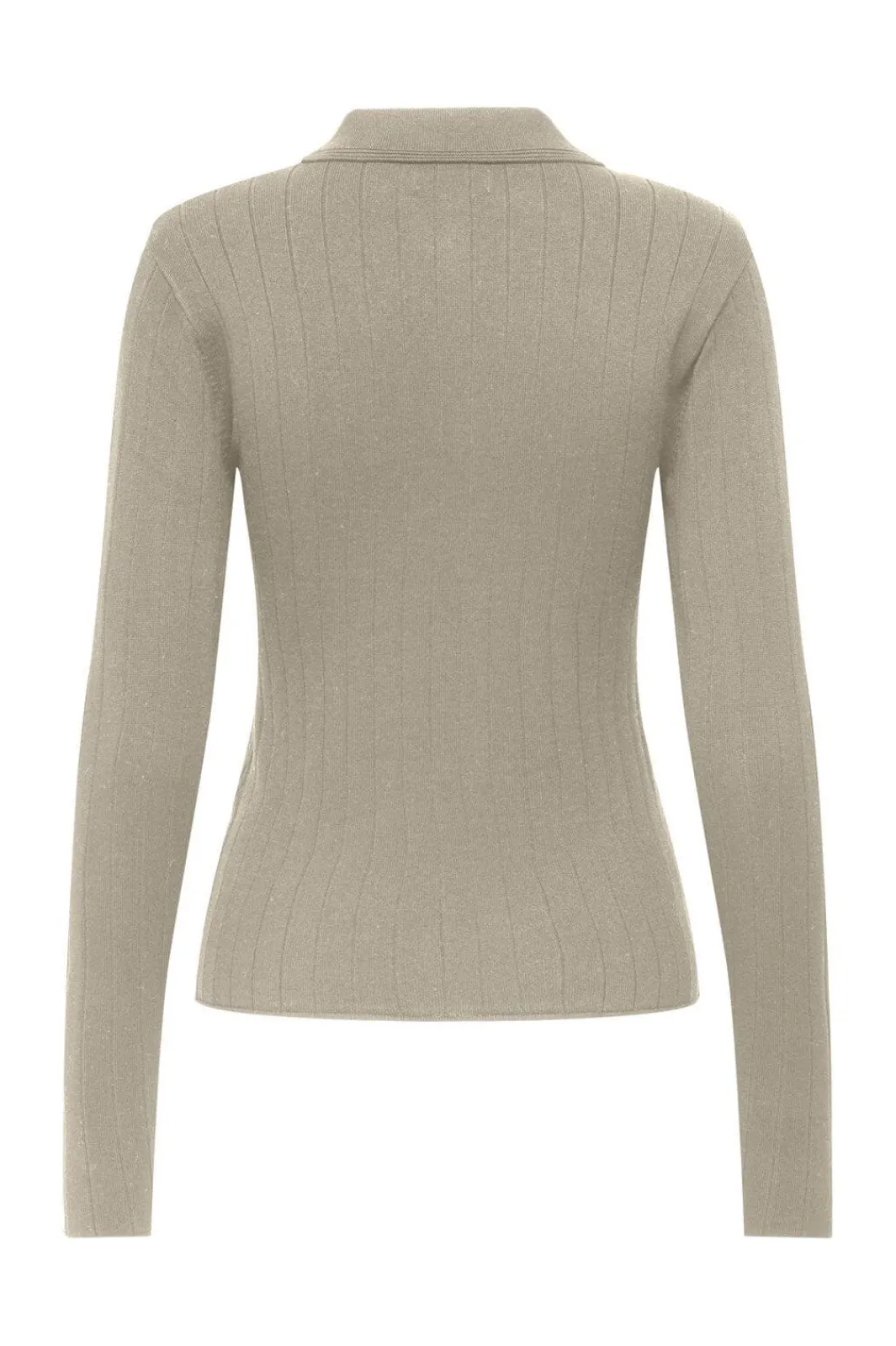 Discount JDY kate L/S Polo Pullover Knt 4907481 Sandshell