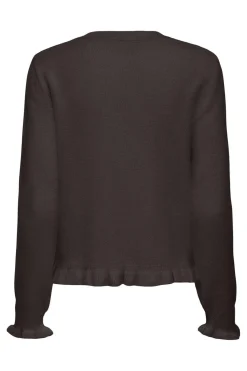 Discount JDY letty L/S On Frill Cardigan Knt 5011447 Chocolate Torte