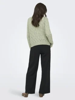 Outlet JDY letty L/S V-Neck Struc Cardi Knt 4963472 Seagrass Melange