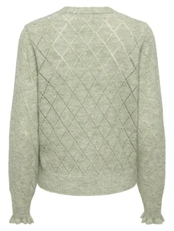 Outlet JDY letty L/S V-Neck Struc Cardi Knt 4963472 Seagrass Melange