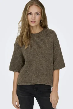 Best JDY linea S/S Pullover O-Neck Knt 4988041 Shitake