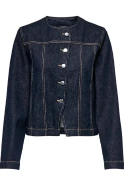 Discount JDY louise-Lilie Ls Button Jacket 4889792 Dark Blue Denim