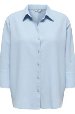 Outlet JDY lucia 3/4 Linen Shirt 4941426 Cashmere Blue