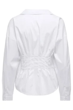 Sale JDY mio L/S Fitted V-Neck Shirt 5020851 White