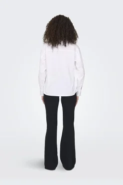 New JDY mio L/S Zip Shirt 4858745 White