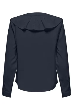 Hot JDY my Evie L/S V-Neck Frill Shirt 4902573 Total Eclipse