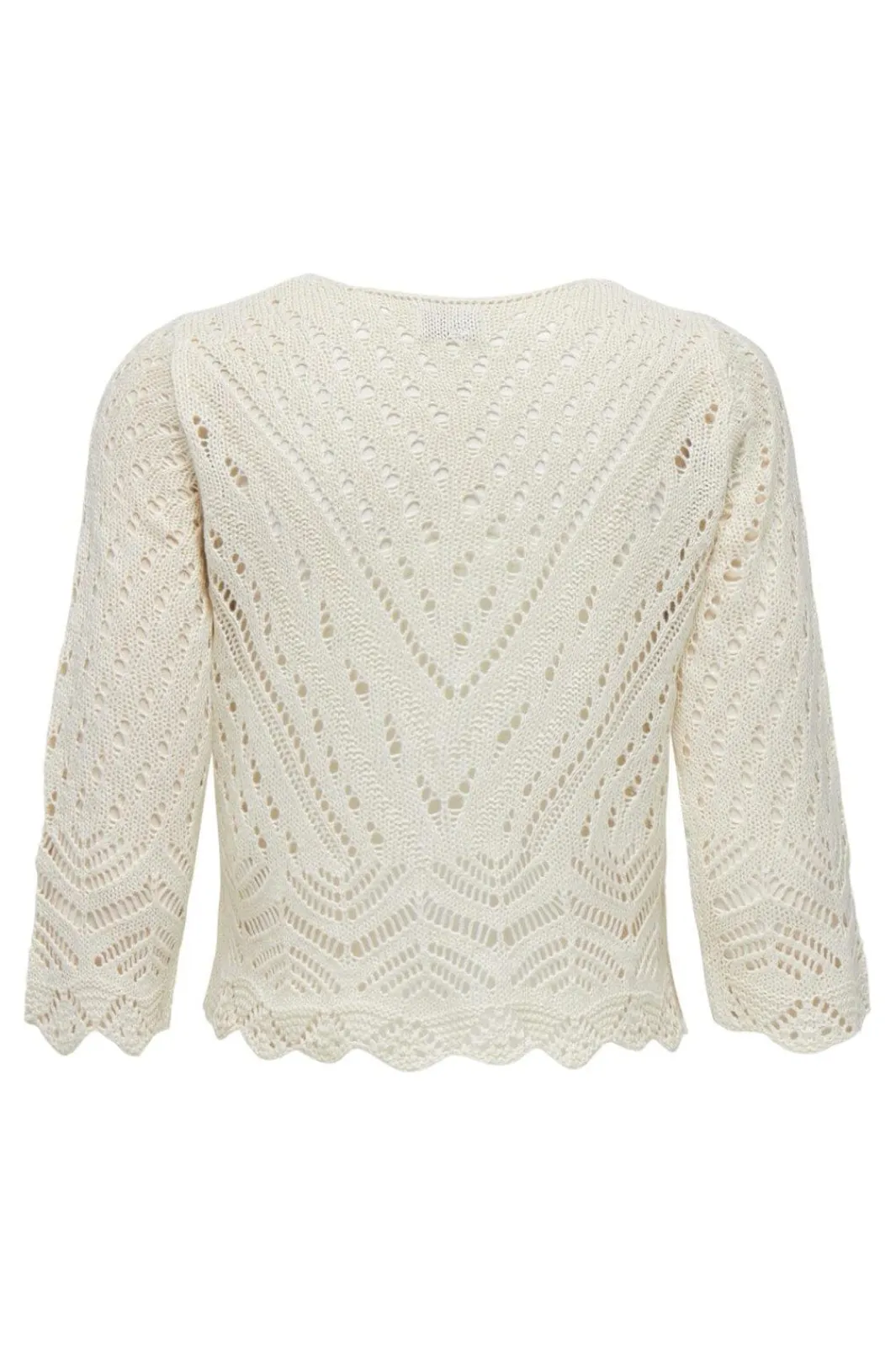 JDY new Sun 3/4 Cropped Pullover Knt 3976853 Eggnog