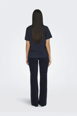 Online JDY pisa S/S Print Top 4713682 Sky Captain Pink Peacock Heart