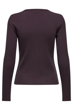 Hot JDY solar L/S O Neck Top Dia 4890445 Fudge
